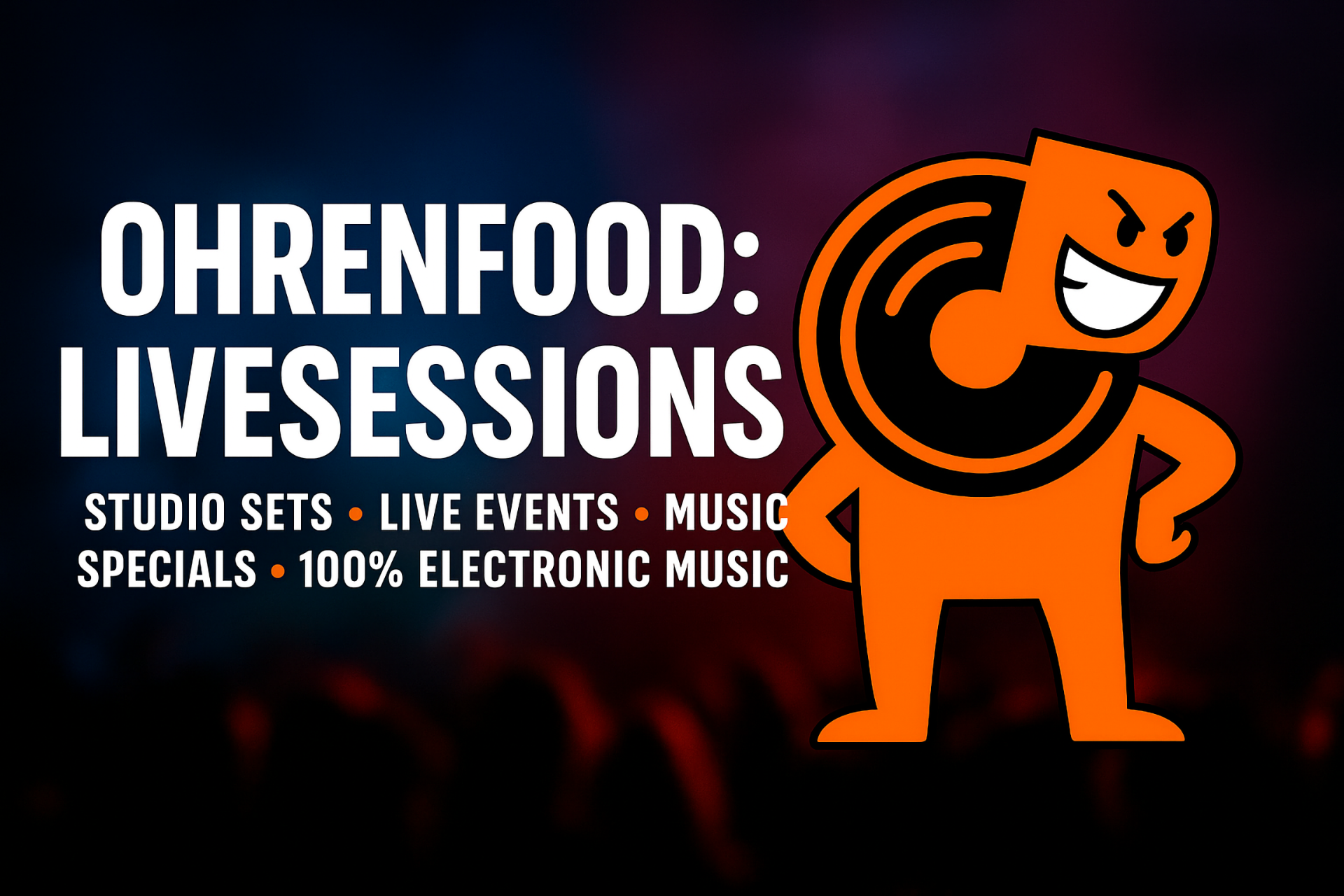 OHRENFOOD Livesessions Banner mit Logo und Farben
